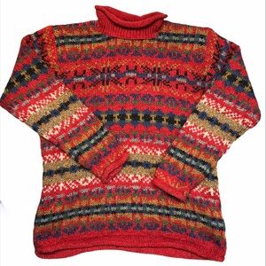 Vtg Chunky Oversized Knit Granny Sweater unisex